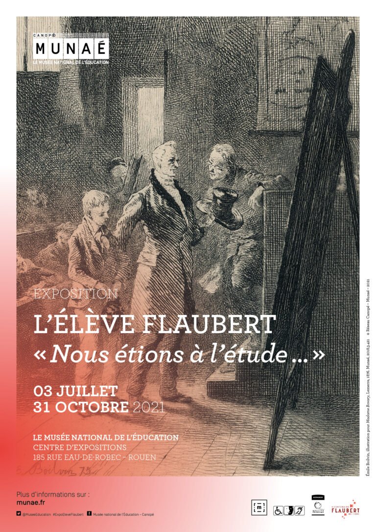 Affiche de l'exposition L'élève Flaubert au Munaé