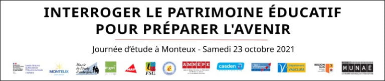 banderole 3ème rencontre des musées de l'école / Monteux